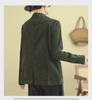 2024 Spring Women's Plus Size Corduroy Cotton Slim Suit Jacket