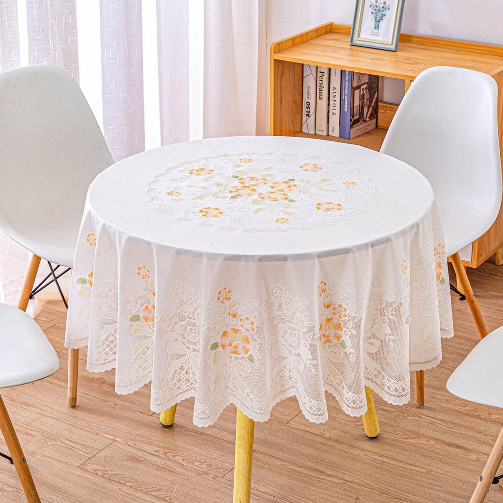 Small Fresh Printed Round Table Cloth Waterproof, Oil-Proof And Anti-Scalding Table Cloth Tablecloth