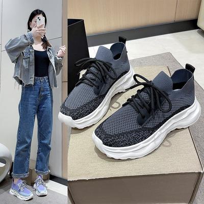 Кроссовки женские 2024 новые летние сетчатые дышащие сетчатые кроссовки универсальные, легкие и тонкие кроссовки для папы прилив