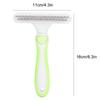 Pet Dog Cat Hairdressing Cleaning Opening Knot Comb Massage Brush with Non Slip Handle(green )