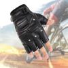 Half Finger Leather Gloves Men and Women Outdoor Fitness Cycling Locomotive Outdoor Shock Absorption Sports Performance Motorcycle Leather Gloves