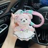 Cute Cartoon Puffy Skirt Little Bear Keychain Soft Bag Charm Trend Plush Doll  Pendant  Bag Pendant