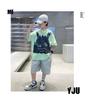 Children's Summer Short sleeved Shorts Set for Boys 2026 New Sport Loose Handsome Two piece Set for Big Boys