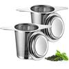 2PCS A The Filter With Hats & Lid Tea Infuser The Filter for Cup Tea Colander Tea Infusers Tea Cup for Mug/Cup/Teier/Glass