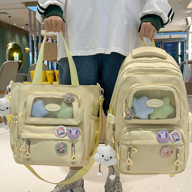 School Bag Children's Elementary School Students Girls Junior High School Students High School Two-piece Set Backpack