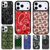 Ударопрочный чехол для телефона с узором пейсли для iPhone 17 Air 16e 15 11 12 14 13 Pro Max Чехол Coque