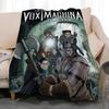 animated The Legend of Vox Machina Throw Soft Coral Fleece Blanket 310gsm Fluffy Warm Throw for Sofa Bed Couch Bedroom Decor