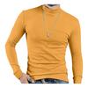 Spring Autumn Men Fitness Top Slim Fit Half-high Collar Stretchy Long Sleeves Solid Color Pullover Fitness Sport Top Winter Bottoming Clothes