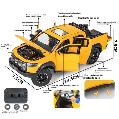 1:24 Great Wall Motor GWM Cannon POER Внедорожник SUV Литой Автомобиль из Сплава Звук и Свет Бутик Декоративный Декор Интерьера