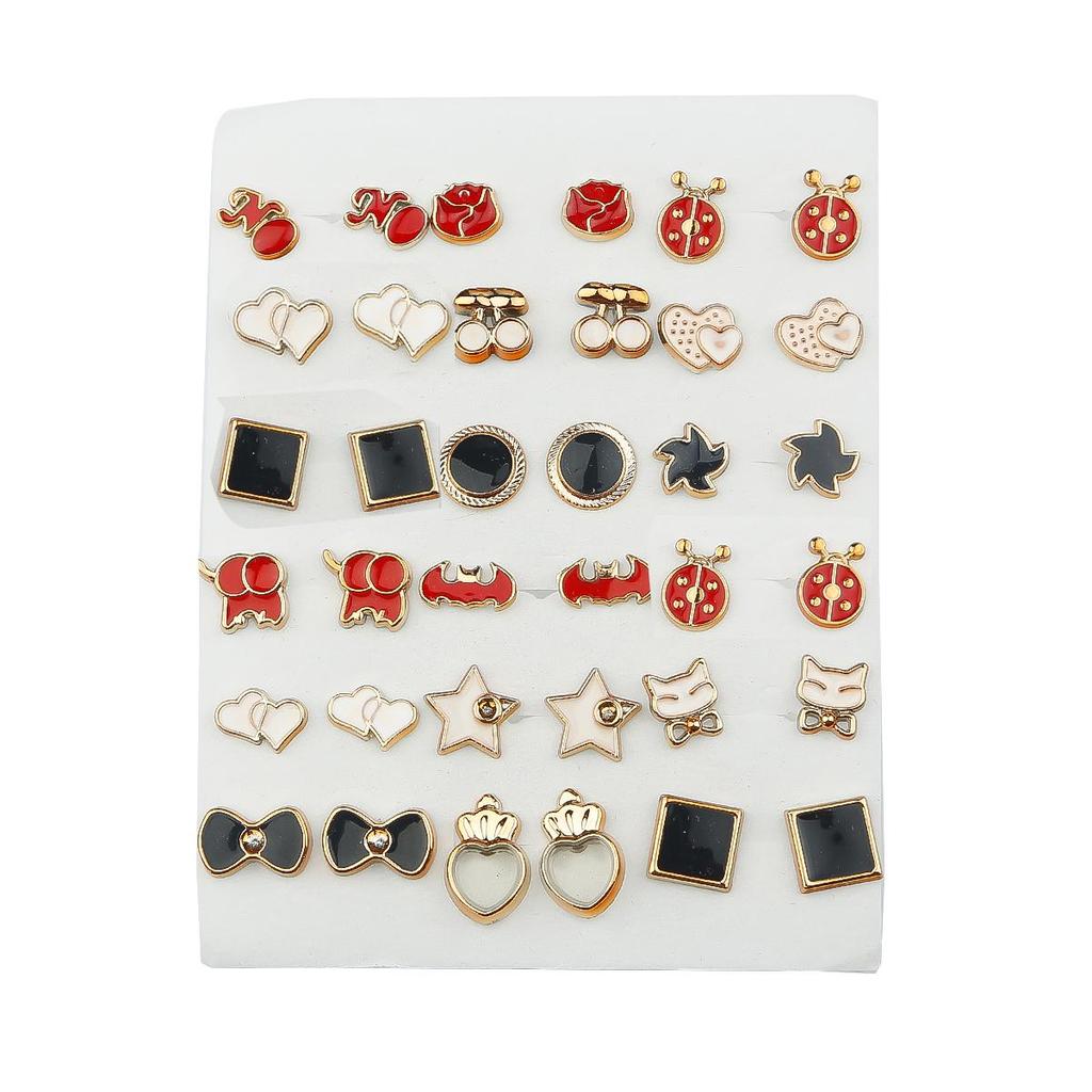 18 пар изысканных маленьких серег-гвоздиков, наборы для женщин и детей, ювелирные изделия из сережек
