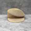 Temperament Slanted Top Straw Hat Women'S Spring Summer Breathable Beret Sun Protection Visor Raffia Equestrian Hat