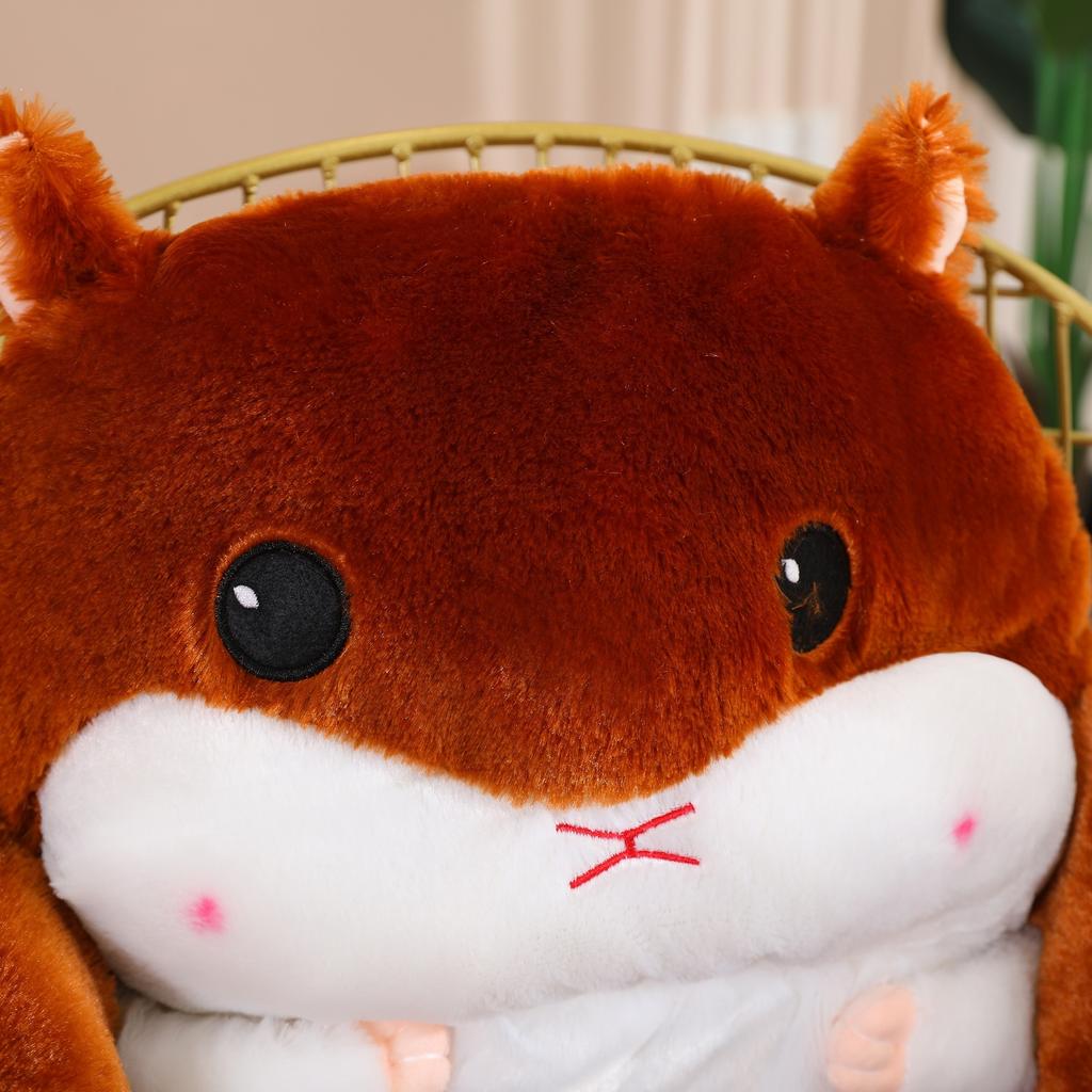 Симпатичная подушка для сиденья в форме хомяка, ленивый диван, уютные теплые, приятные для кожи плюшевые подушечки для офисных стульев, встроенные утолщенные подушечки для чтения