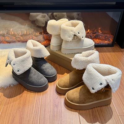 Высокая мода Северо-восток теплые и высокие два способа носить зимние ботинки женские 2025 новые зимние бархатные утолщенные хлопковые ботинки