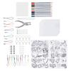 Heat Shrink Sheet Set Complete Shrink Plastic Sheet Kit with Colored Pencils for Key Chains Jewelry Toys Making Gift
