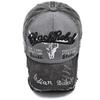 Sports Outdoor Women And Men Pattern Head Cow Cap Baseball Stitching Stitched Embroidered Alphabet Vintage Cotton Washed Neutral Gender  For Hats