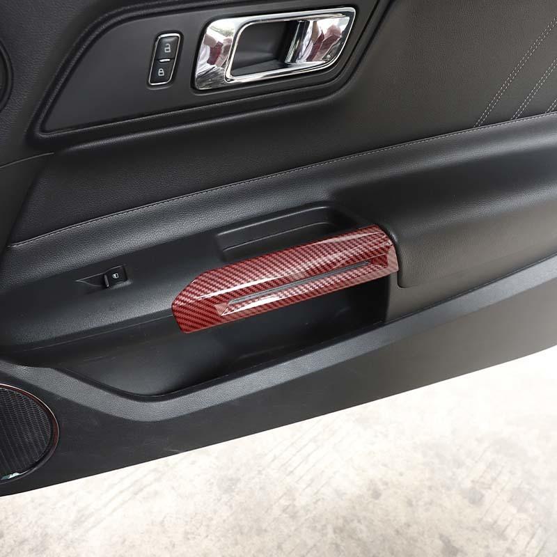 ABS Interior Door Handle Decoration Cover Sticker Fit Ford Mustang 2015 Up Interior Accessories
