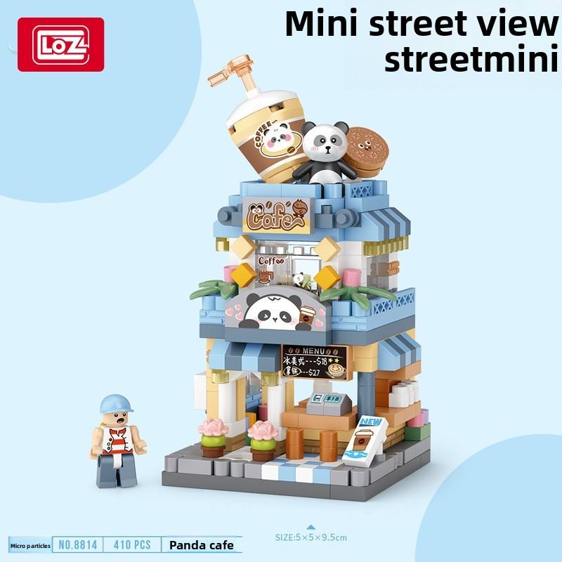 Ice Cream Flower Photo Coffee Shop Street View Assembly Building Blocks Toys For Kids Creative Toys