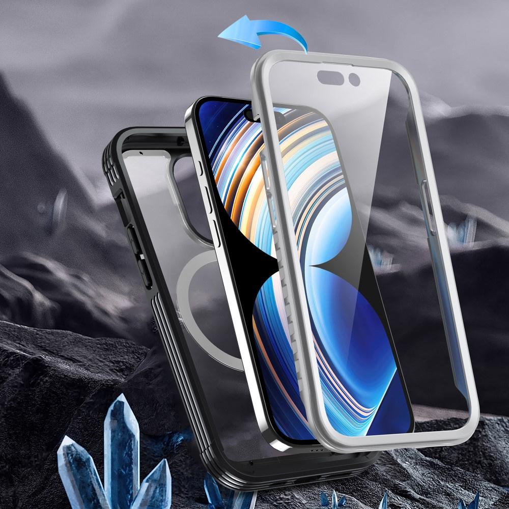 iPhone 15 Plus Case, Armored Full Protect 360° for MagSafe, Glass Screen Protector, Black