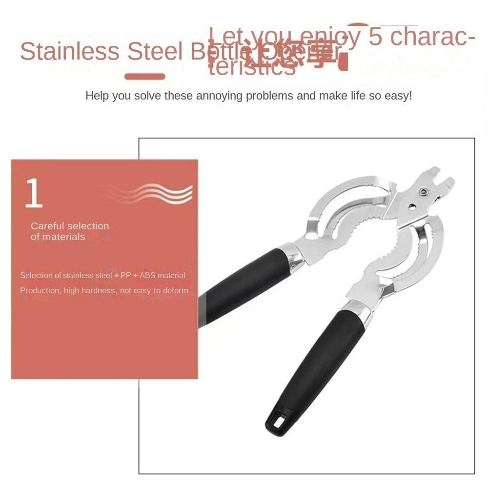Adjustable Can Opener Manual Effortless Bottle Opening Tool Durable Jar Lid Gripper  Picnic