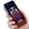 Lovely Animal Owl Black Silicone Phone Case For Huawei P10 P20 P30 P40 Lite P50 P60 Art P50E P Smart Z 2018 2020 2021 Pro 2019