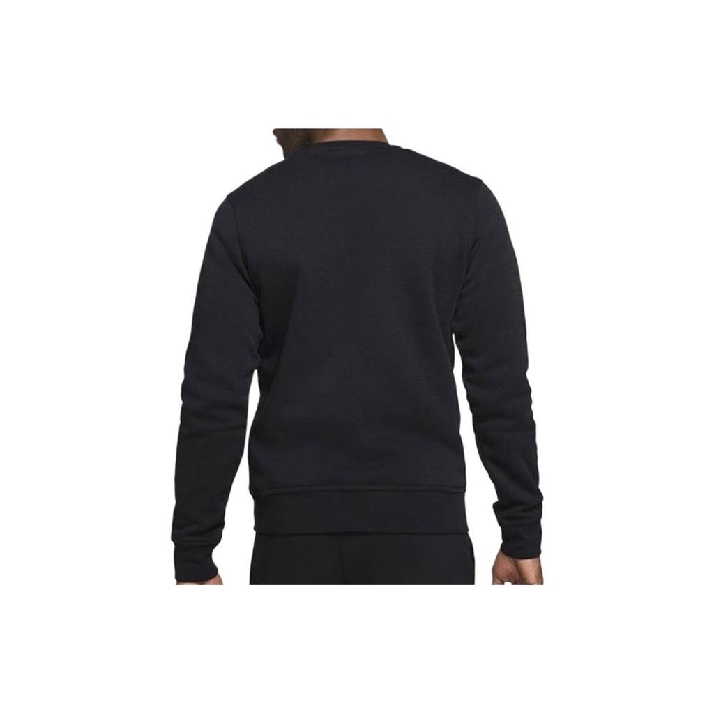 Nike Logo Print Crew Neck Long Sleeve Pullover Sweatshirt Men Sweatshirt Black 623459-010