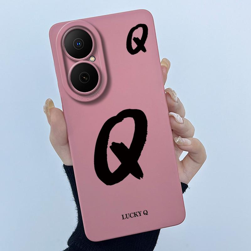 Для Huawei Nova Y73 4G Чехол-бампер со счастливой начальной буквой для Huawei Nova Y73 NovaY73 4G Мягкий силиконовый задний чехол Ударопрочный бампер