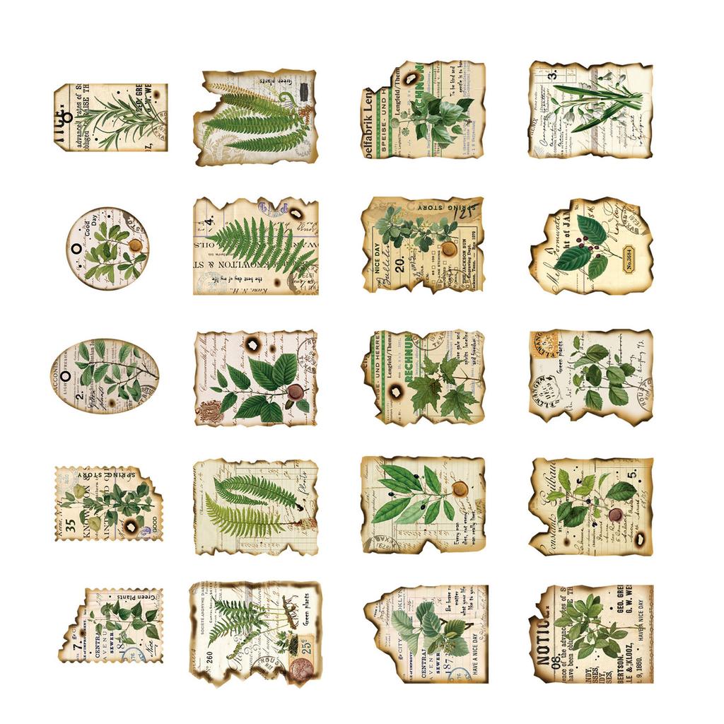 40 листов винтажных наклеек с прозрачным узором универсальные портативные декоративные наклейки для блокнота