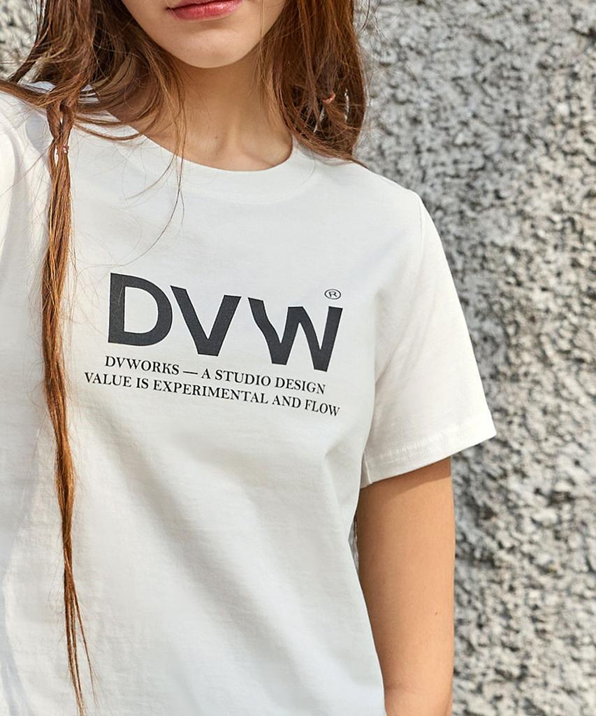 Debiweeo Dvw Логотип Футболка с коротким рукавом Devi-T0154-Белый