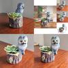 Stylish Owl Planter Elegant Resin Flower Pot For Contemporary Home Dcor
