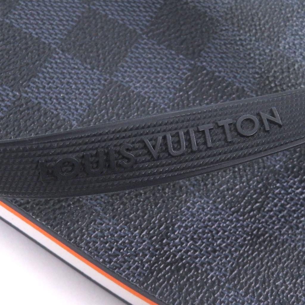 Great LOUIS VUITTON Beach sandal LV Molitor Line Damier logo thong sandals Used