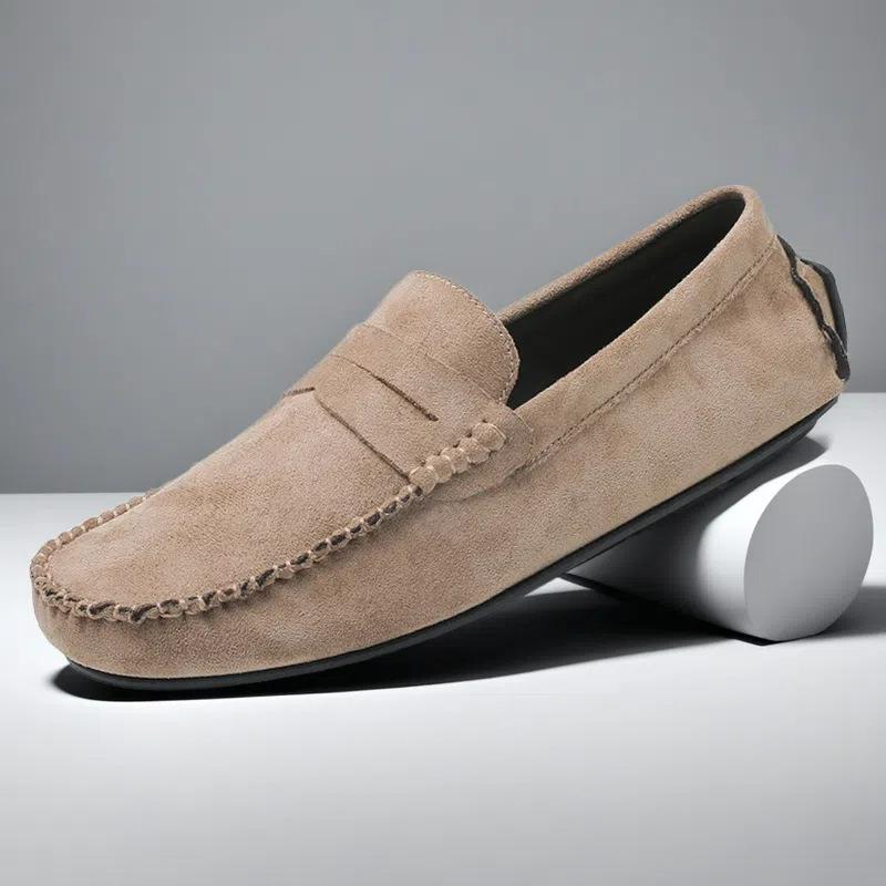 Designer Leather Casual Shoes for Men, High Quality Fashion Comfortable Loafers Flats, Big Size Driving Moccasins Footwear