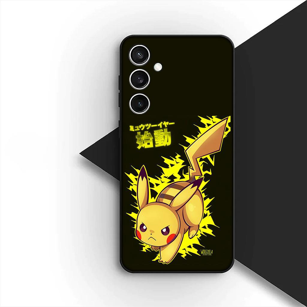 for Samsung Galaxy S10 S8 S9 Plus A33 A34 A31 70 A71 A72 Note 20 9 8 S10E Phone Cover Soft Case Cartoon P-Pokemons GO P-Pikachus