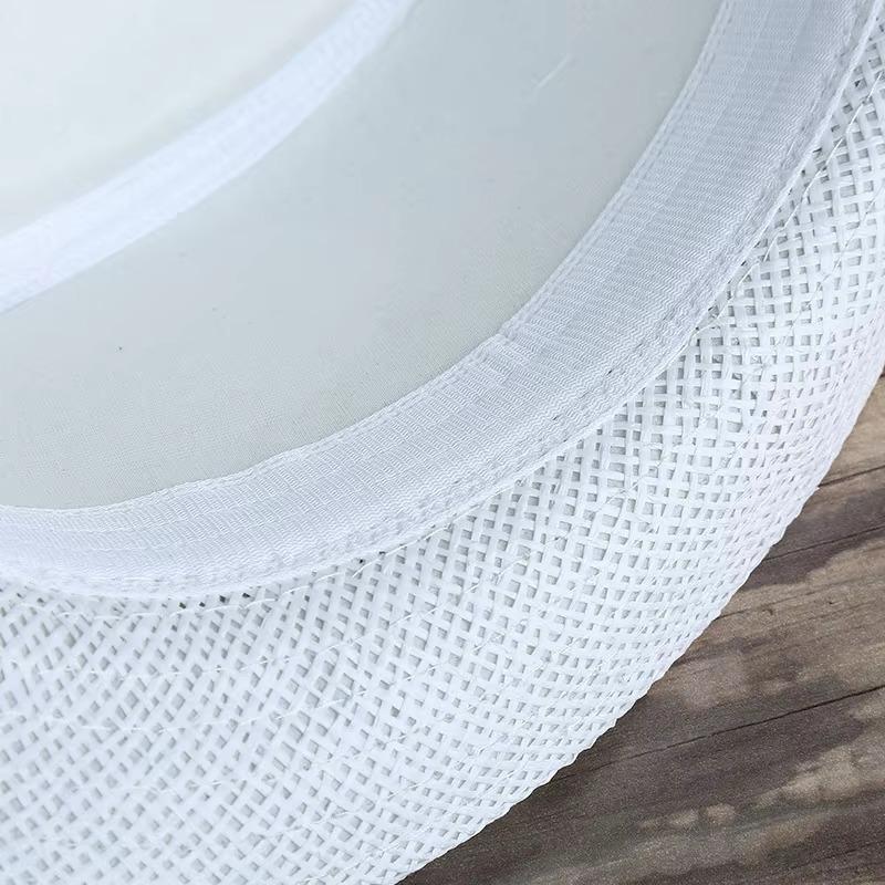 2025 New Fashion Design Man Cap Classic White Men Straw Hat Summer Trendy Beach Sun Hats All-match Casual Cowboy Jazz Caps