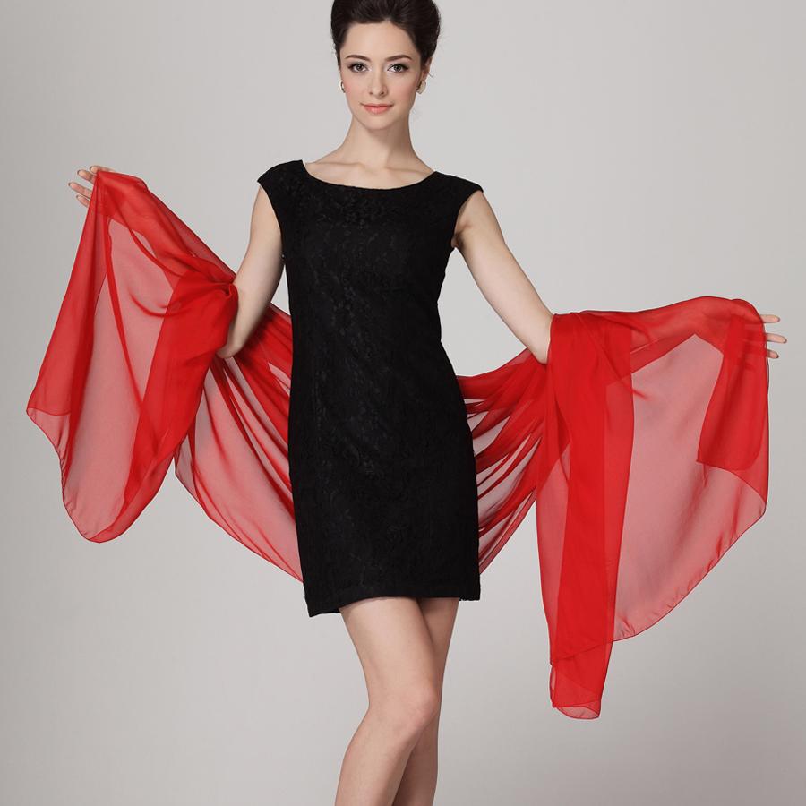 Китайский красный длинный шарф женский осенне-зимний длинный дизайн накидка новинка 100% шелковый шаль-шарф утолщенный шифон очень длинные шарфы