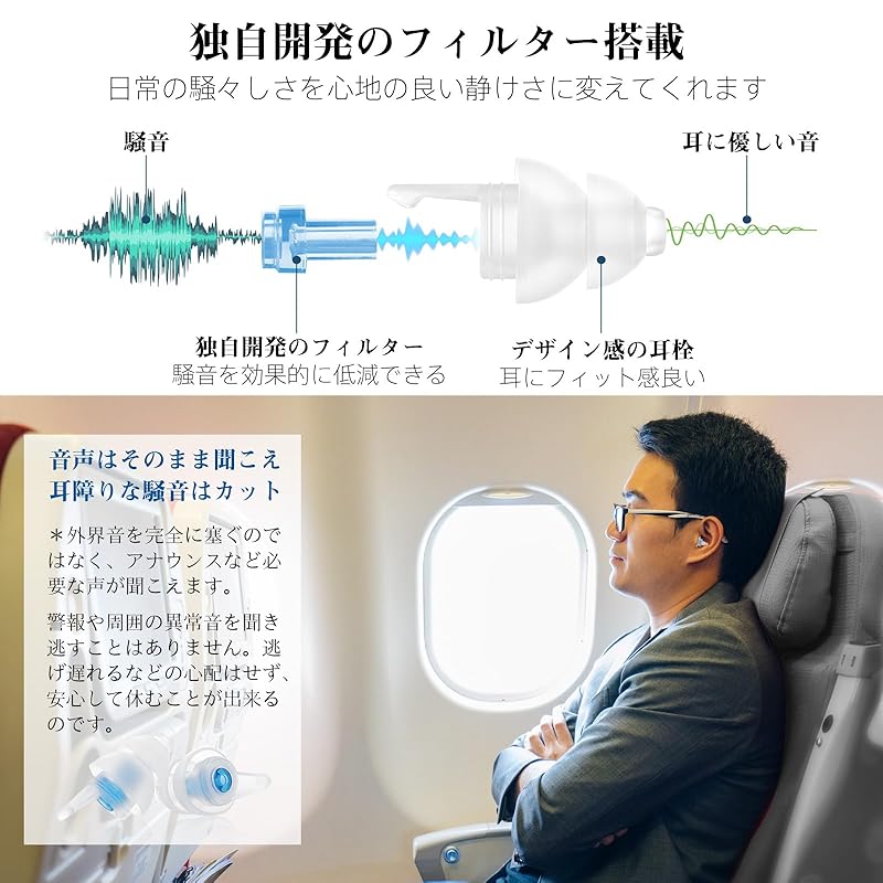 Ear Plugs Plane Quietide Airplane Earplugs Barometric Pressure Adjustment Earplugs Hearing Impairment Prevention Ear Plugs Train Sleep Work Washable