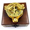 Sundial Compass for Hiking, 3 Inches Nautical Compass for Outdoor, Pocket Compass for Hiking, Camping Maritime Vintage Brass Sundial Compass