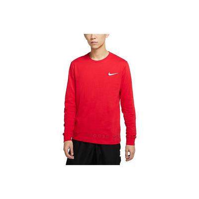 Спортивная одежда Swoosh Повседневная футболка с длинным рукавом с круглым вырезом Мужские топы Университетский красный DA0336-657