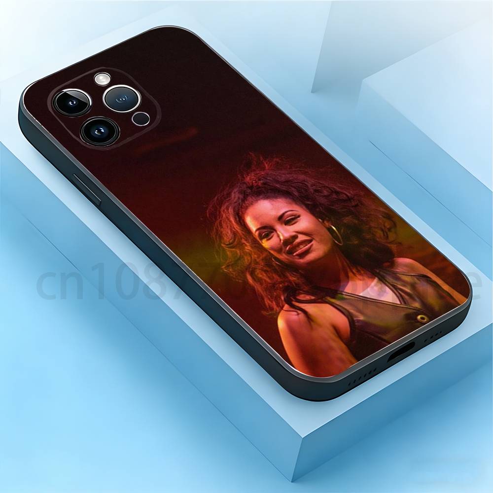 S-Selena Quintanilla Phone Case For iPhone 17,16,15,14,13,12,11,Pro,Max,Plus,Mini, Anti Fall Black Matte Soft Bumper