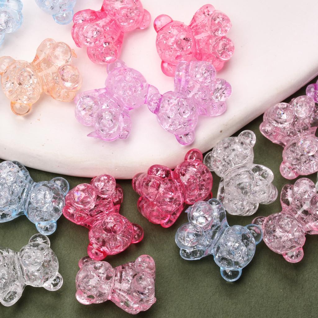 Подвески Ювелирные изделия Изготовление акрила DIY Материал Браслет Ожерелье Аксессуары 35 шт./компл. Имитация Стеклянных Взрывов Мультяшный Медведь Бусины Россыпью