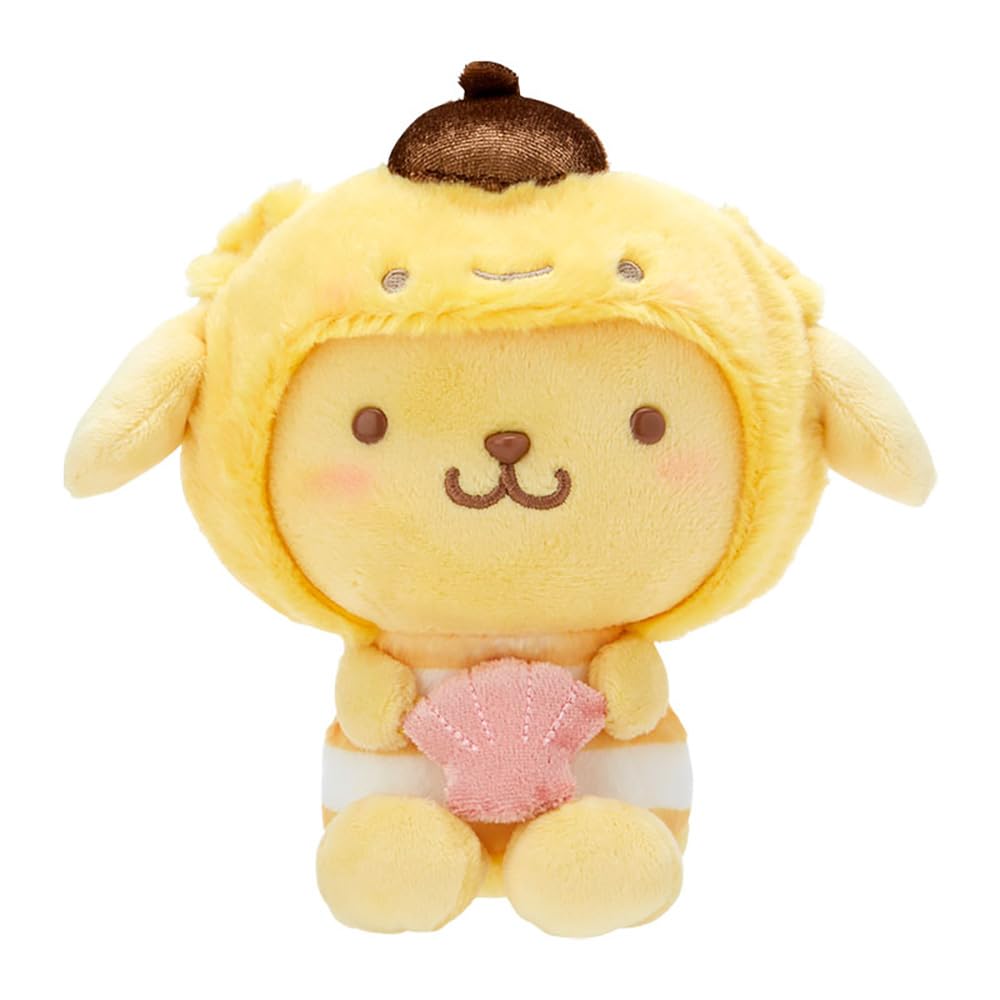 Sanrio Plush Toy 17cm Wide X 11cm Deep X 17cm 231525 (Water Creatures) Pompompurin, Approx. High,
