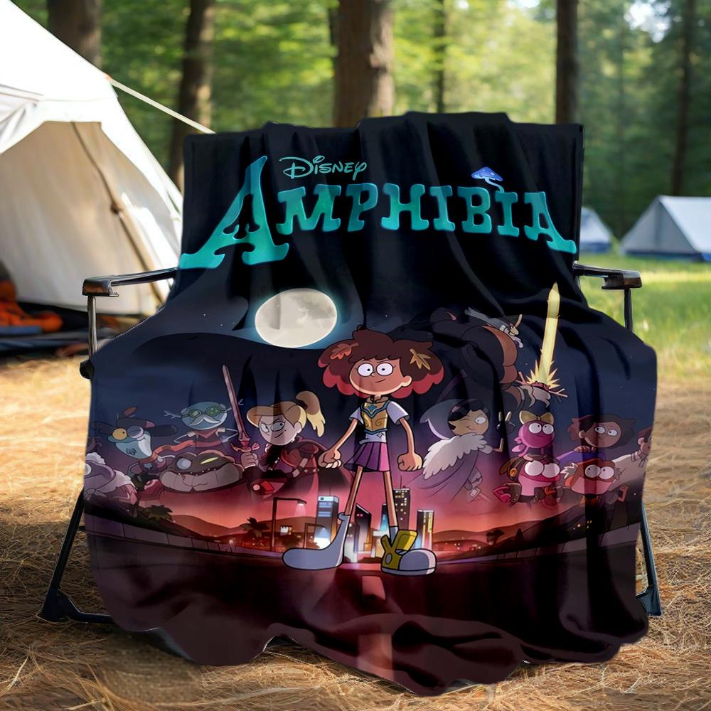 1 шт., Плед с изображением Энн Бунчуй из мультфильма «Амфибия» Disney, Мягкий плед для кровати, дивана, дивана, Идеальный подарок для декора комнаты