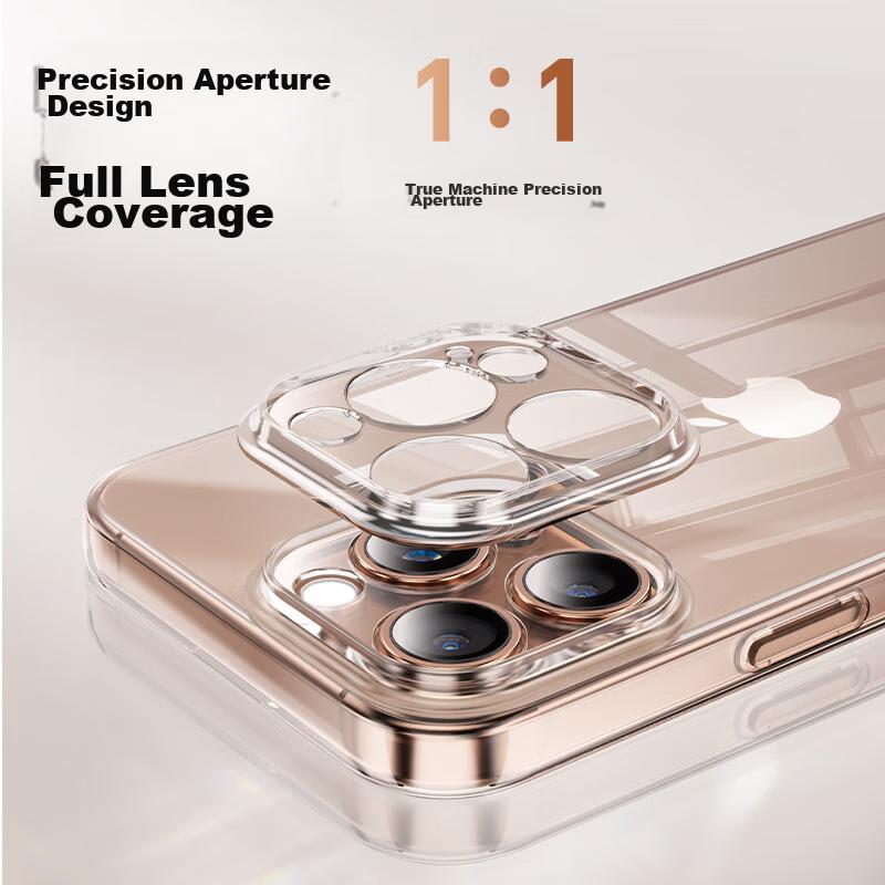 IPhone 16 Case, IPhone 16 Full Protection Lens, Shockproof, Ultra-Thin, Bare Phone Anti-Dirt, Anti-Fingerprint, Transparent Soft Case Transparent