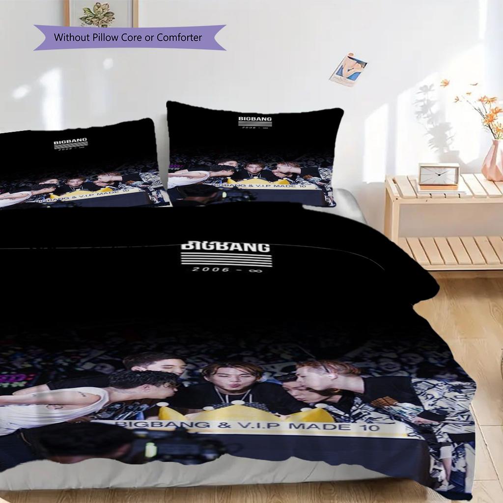 Big Bang Floral Emblem Bedding 1 Duvet Cover 2 Pillowcase Without Core Duvet Cover And Pillowcase Soft And Comfortable
