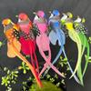 6PCS Colorful Simulation Birds Artificial Foam Feathers Birds For Wedding Christmas Home