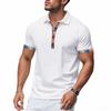 Mens Casual Loose Short Sleeve Printed Polo T Shirt