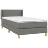 Maison Exclusive - Sommier à lattes de lit avec matelas Gris foncé 100x200cm Tissu