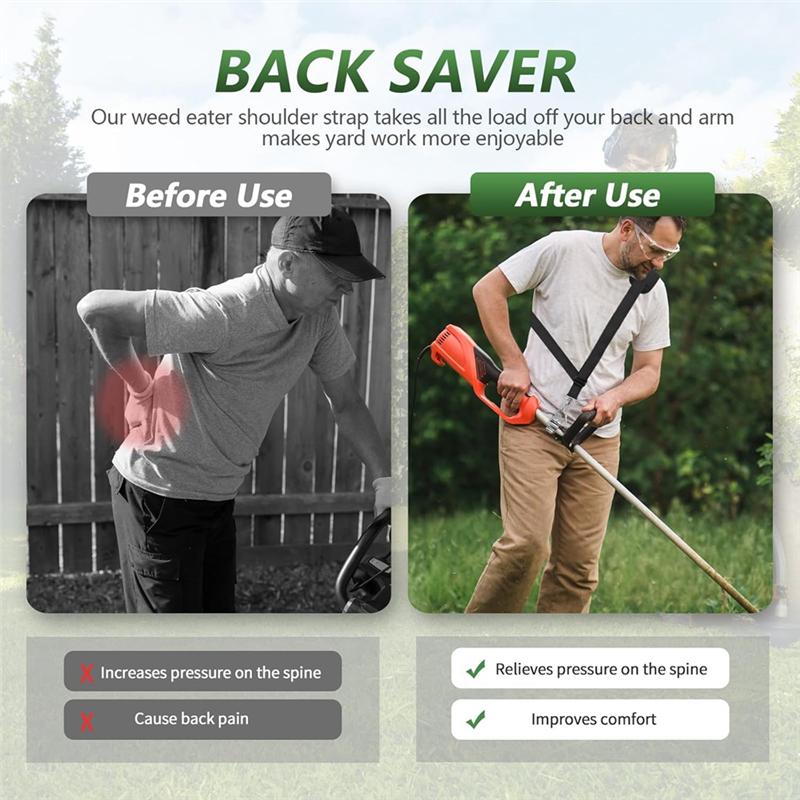 Weed Eater Strap String Trimmer Shoulder Harness For EGO Stihl Ryobi Kobalt Echo Toro Troy Models