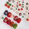 New Year National Trendy Style Cute Relief Spring Festival Nail Stickers