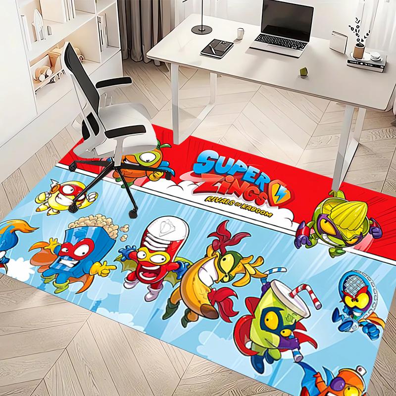 1pc Superthings1 Print Area Rug - Soft, Washable Non-Slip Indoor Mat, Living Room, Home Office Decorative Rug,Office Decorative