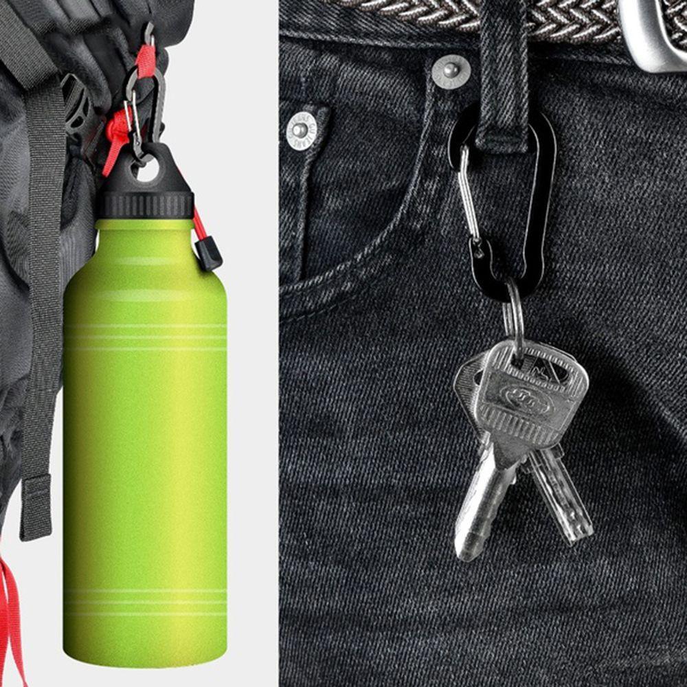 Durable 5Pcs Fishing S-shape Climbing Aluminium Zinc Zinc Alloy Spring Buckle Carabiner Keychain Snap Clip